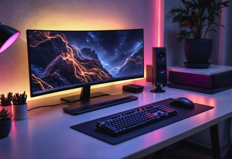 epic gaming setup gaming monitor